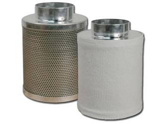 Two air carbon filter and one is covered by the pre-filter cotton.