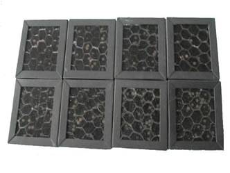 Eight pieces of honeycomb carbon filter with paper based honeycomb.